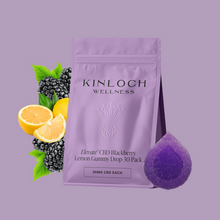 Load image into Gallery viewer, CBD 900 Blackberry Lemon Gummy Drop