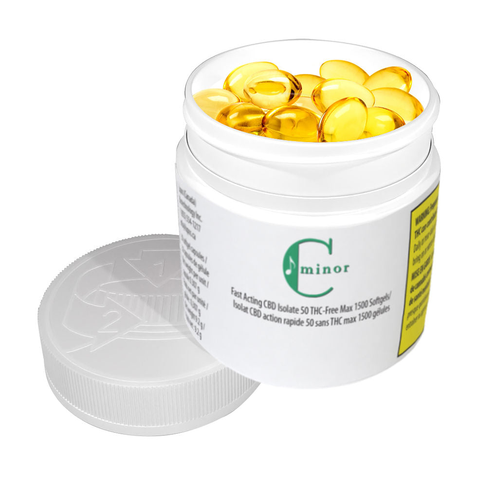 Fast Acting CBD Isolate 50 THC-Free Max 1500 Softgels