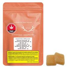 Load image into Gallery viewer, Real Fruit Peach 5:1 CBD:THC Gummies
