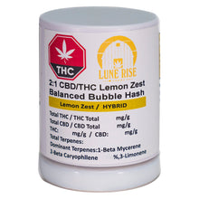 Load image into Gallery viewer, 2:1 CBD/THC Lemon Zest Balanced Bubble Hash
