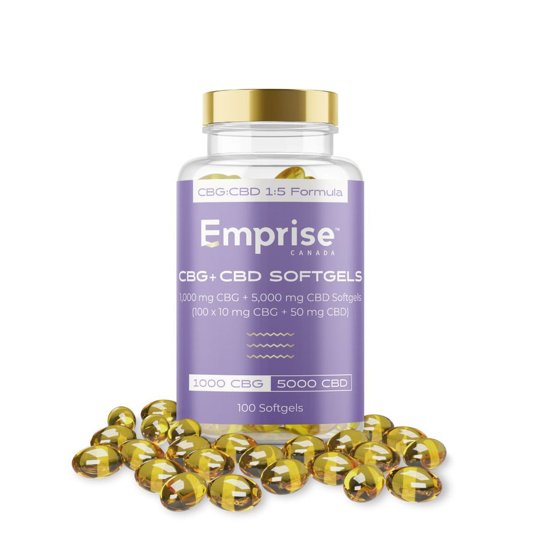 1000 mg CBG + 5000 mg CBD Softgels