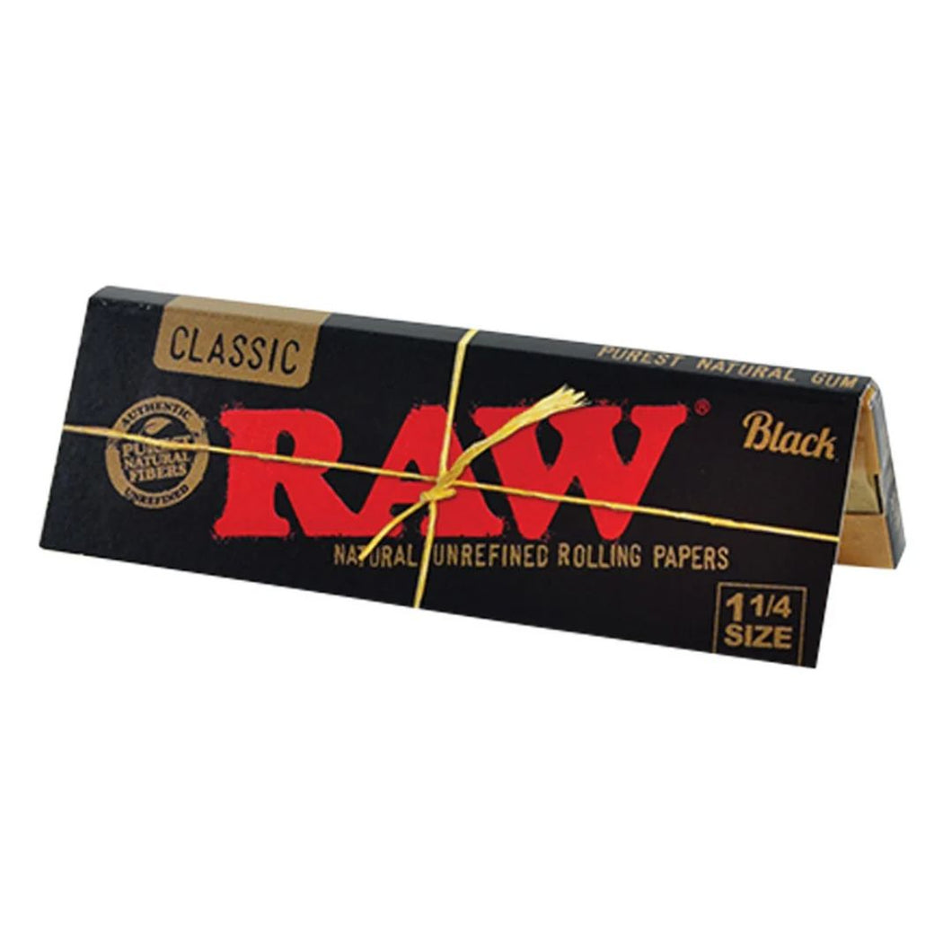 Black Classic Natural Unrefined Rolling Papers King Size Slim