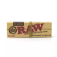 Load image into Gallery viewer, Classic Natural Unrefined Hemp Rolling Papers w/Tips
