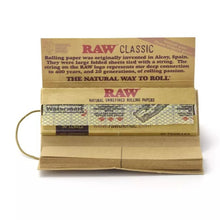 Load image into Gallery viewer, Classic Natural Unrefined Hemp Rolling Papers w/Tips
