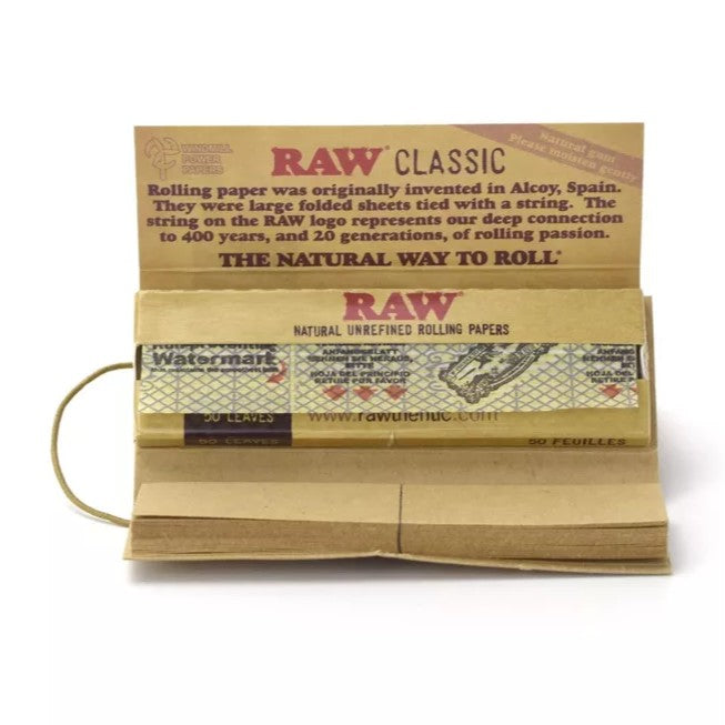 Classic Natural Unrefined Hemp Rolling Papers w/Tips