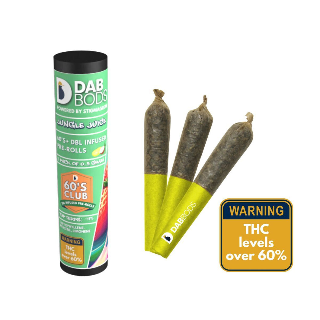 Jungle Juice 60's+ Dbl Infused Pre-Rolls