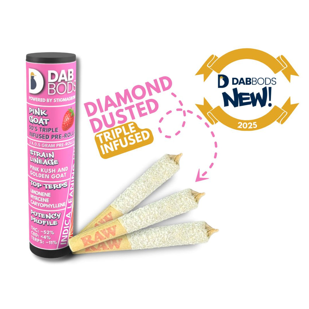 Pink GOAT 50’s+ Triple Infused Pre-Rolls