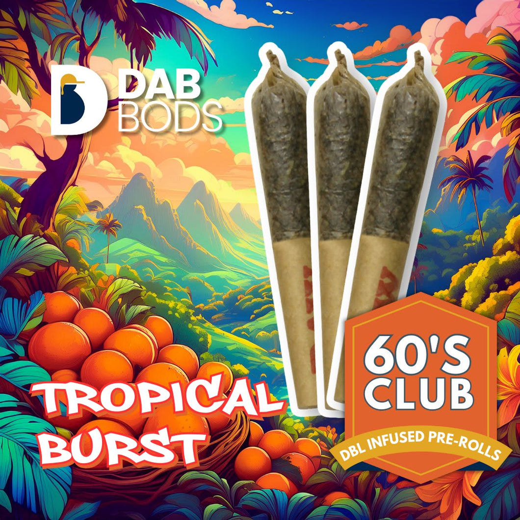 Tropical Burst 60's+ Dbl Infused Pre-Rolls